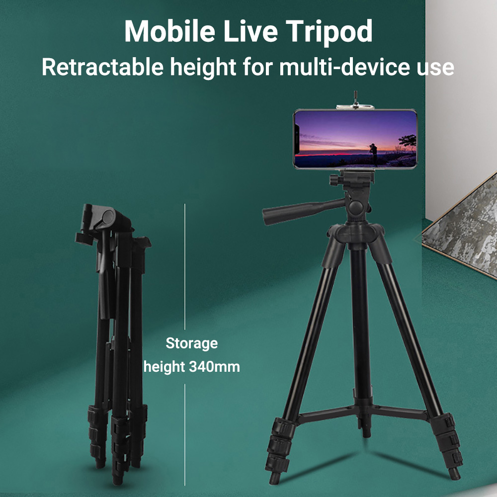 Photography Lighting Essentials - Trípode Ajustable de Aluminio Plegable para