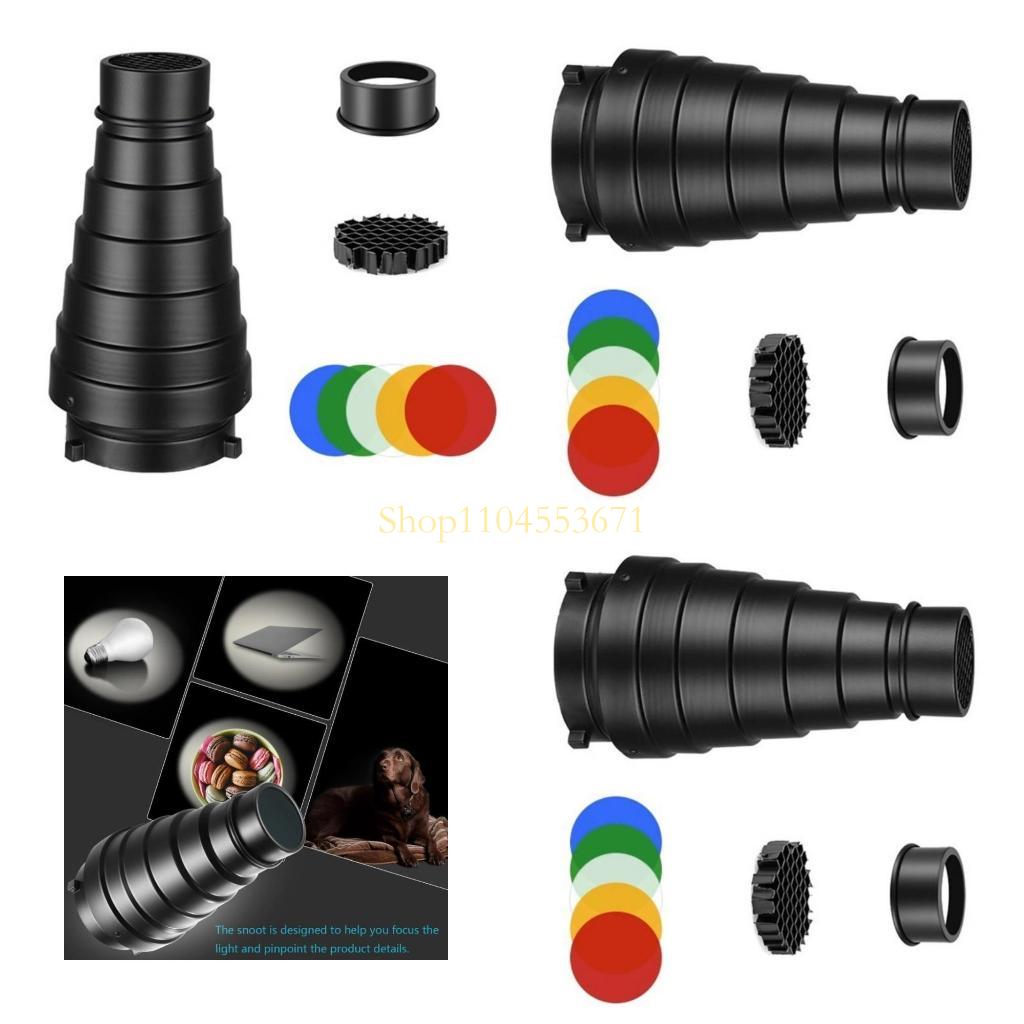 Photography Lighting Modifiers - Snoot metal más vendido con rejilla