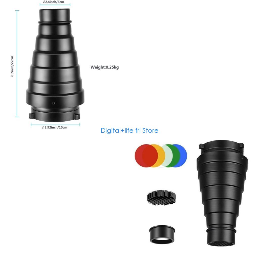 Photography Lighting Modifiers - Snoot Metal para fotografía E06D, modificador
