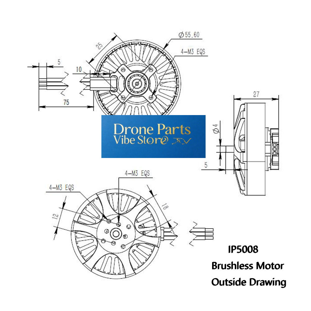 Photography Lighting Composition - Motor sin Escobillas DParts1IP5008 KV370 para