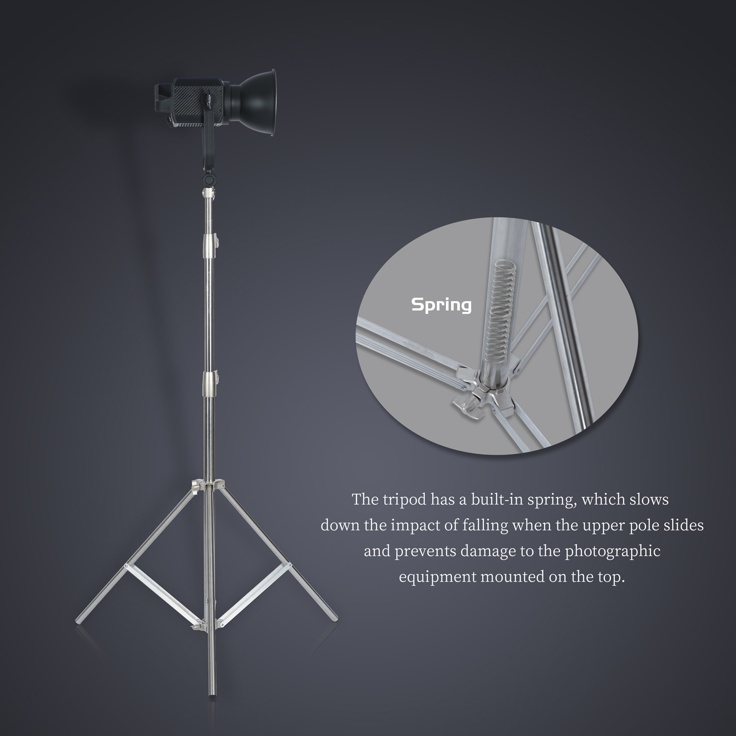 Soporte de luz de acero inoxid - Photography Lighting Material reseña y precio