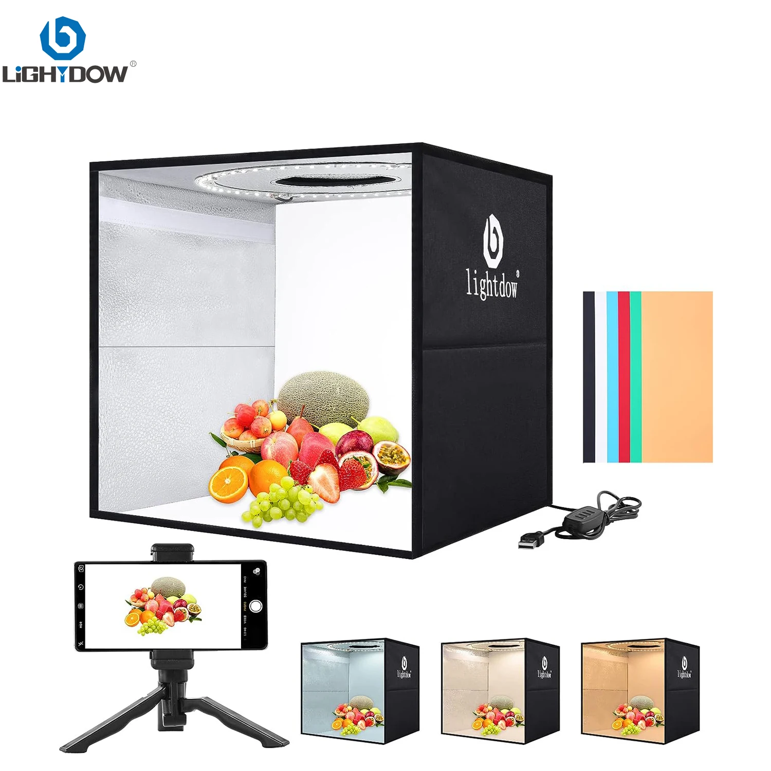 Lightdow-Kit de caja de tienda - Photography Lighting Backdrop reseña y precio