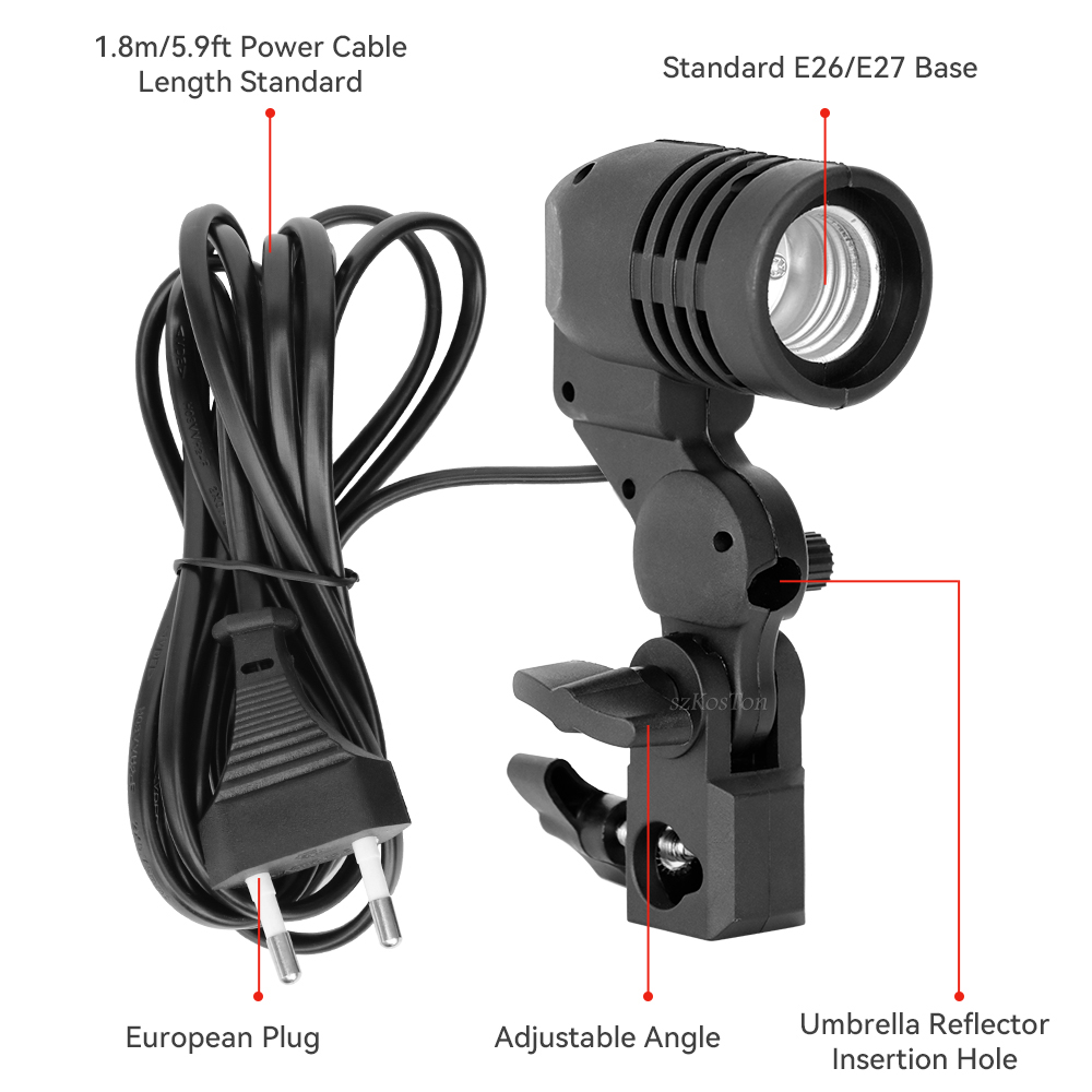 Portalámparas de un solo cabez - Photography Video Lighting Kit reseña y precio