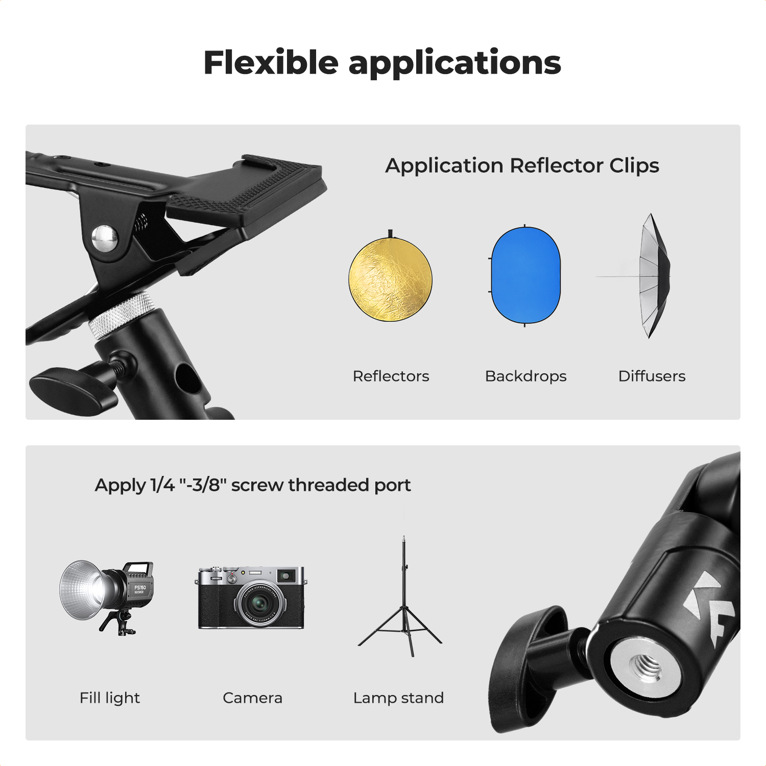 Soporte de Clip para Reflector - Reflector Arm Clamp reseña y precio