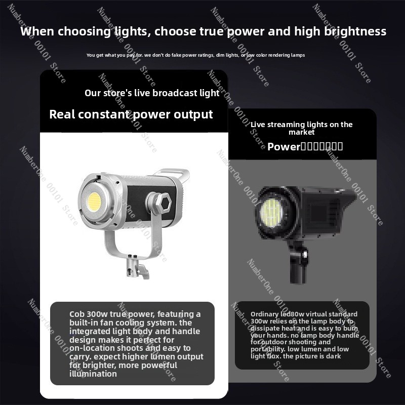 Luz de Fotografía COB de 300W  - Portrait Photography With Lighting reseña y precio