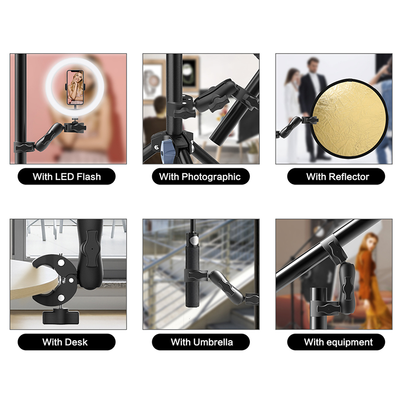 Soporte de cámara con doble su - Reflector Arm Clamp reseña y precio